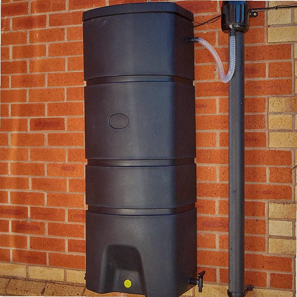 160L Terracottage Wall Mounted Water Butt, Space Saving Water Butt Storage