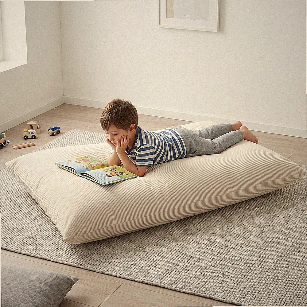 3 in 1 Folding Floor Chair Gaming Lazy Sofa Chair Cushion, Sleeping Bed Washable