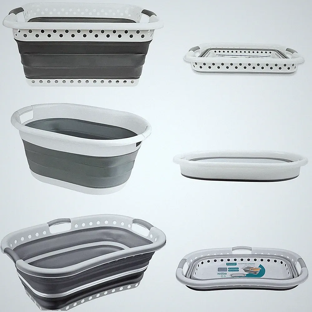 67L FOLDING COLLAPSIBLE LAUNDRY BASKET CLOTH WASHING SPACE SAVING POP UP BIN