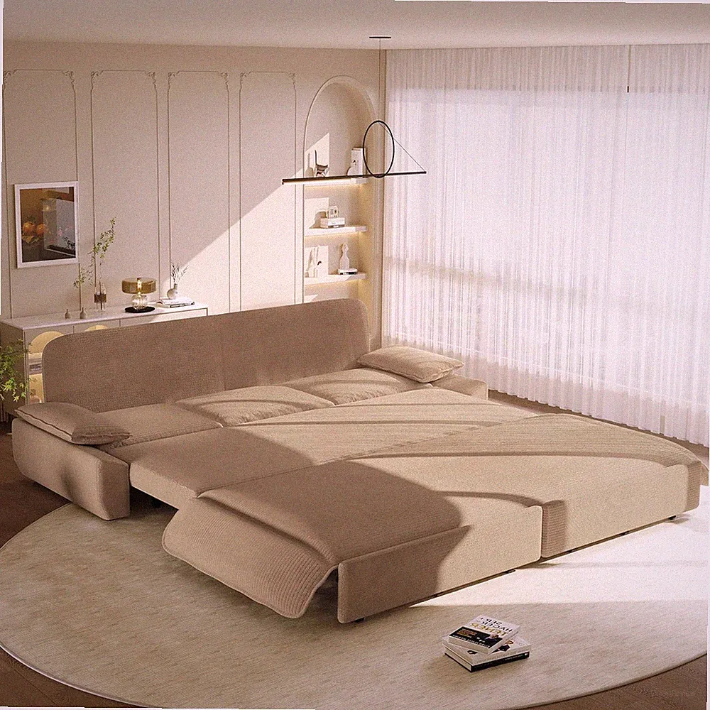94.5'' King Sleeper Sofa Bed, Space-Saving 3-In-1 Pull Out Futon Couch, Modern C