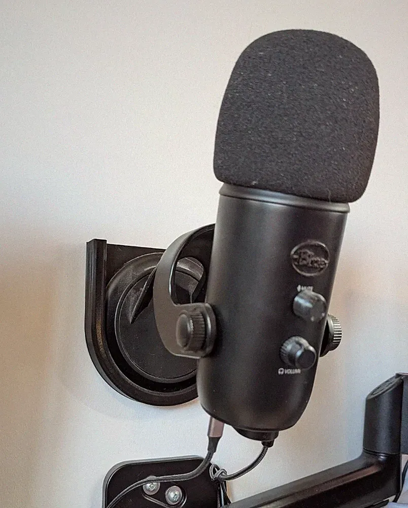 Blue Yeti Microphone Wall Mount - Low Profile, Durable, Space-Saving