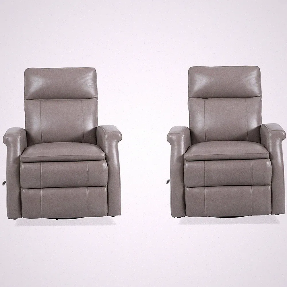 Bristol - Graphite Swivel Glider Recliner Two Pack