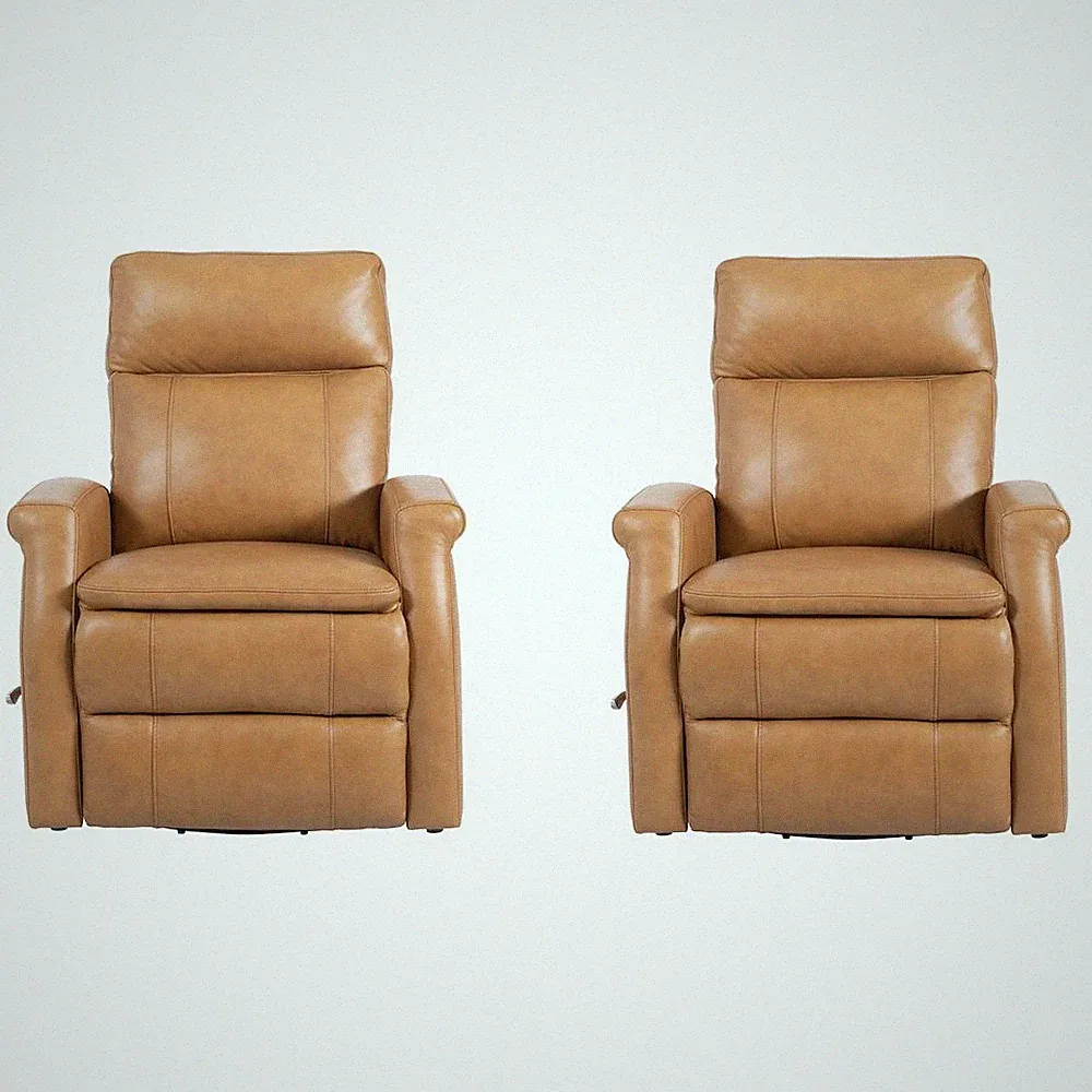 Bristol - Russet Swivel Glider Recliner Two Pack