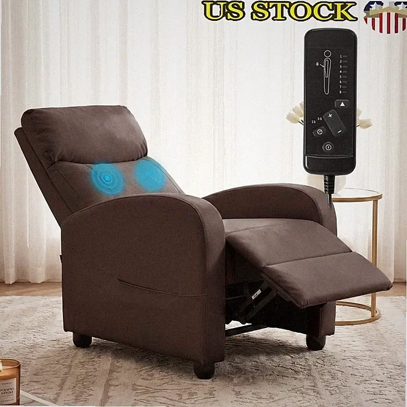 Ergonomic Recliner Chair Manual Recline Space Saving Home Theater Seating New