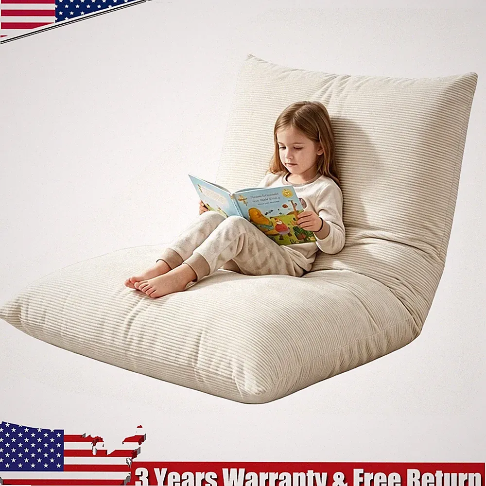 Folding Bean Bag Chair Indoor For Kids Lazy Lounger Couch Compression Sofa Bed