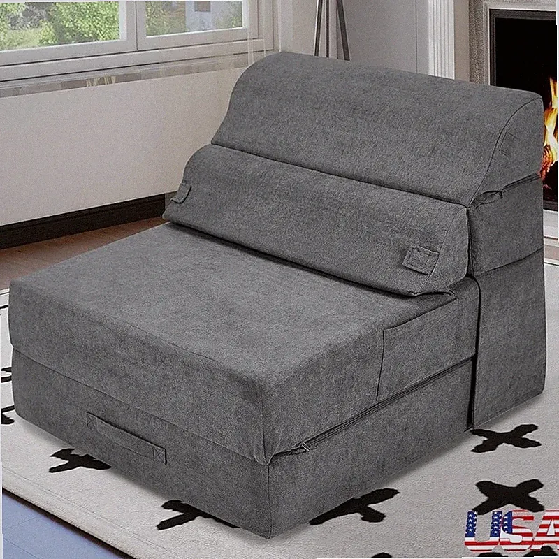 Folding Floor Sofa Bed Portable Ergonomic Chair Space Saving Comfortable Couch
