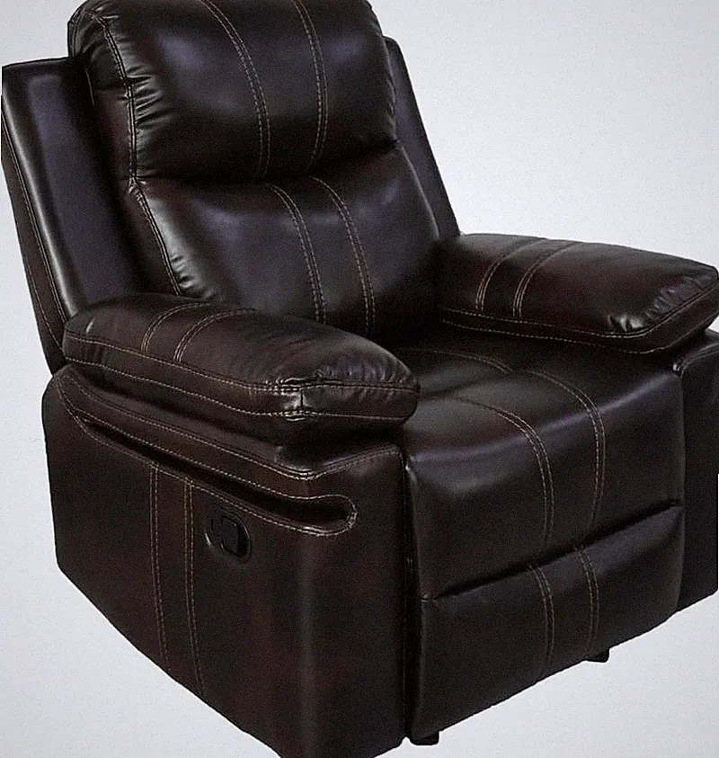 Kellen Brown Leather Glider Recliner - Comfort and Style for Your Home