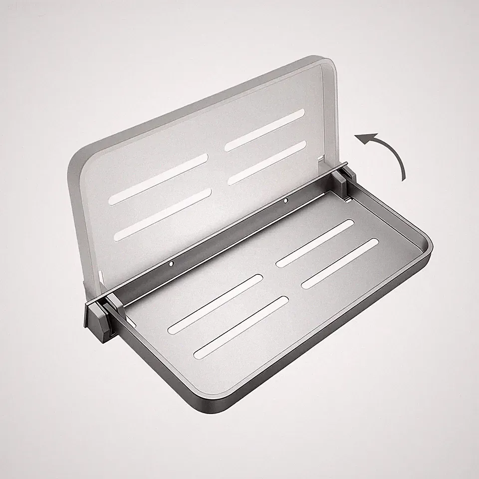 RV Aluminum Folding Wall Shelf - Space-Saving Fold-Down RV Shelves for Camper...