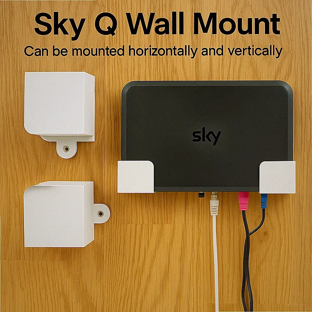 Sky Q Wall Mount Bracket–Vertical & Horizontal Holder–Space Saving, Durable