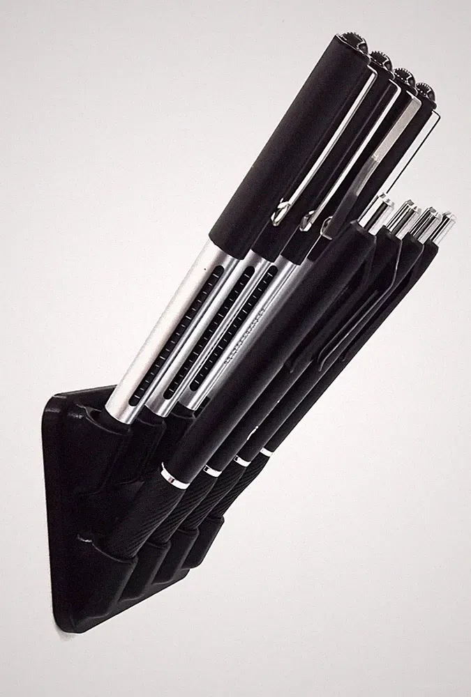 Wall Mounted Pen/Pencil Holder – Space-Saving Desk Storage Rack - 25+ Colours